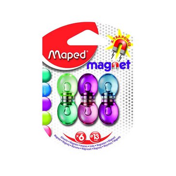 Magnet silný Maped 13 mm, 6 ks, Mix barev