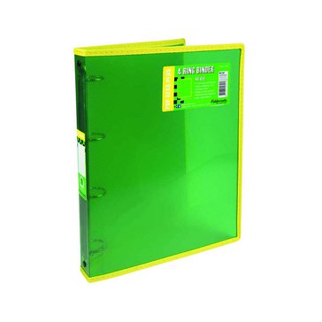 Pořadač 4-kroužkový FolderMate Pop Gear Plus A4/3 cm, Zelený