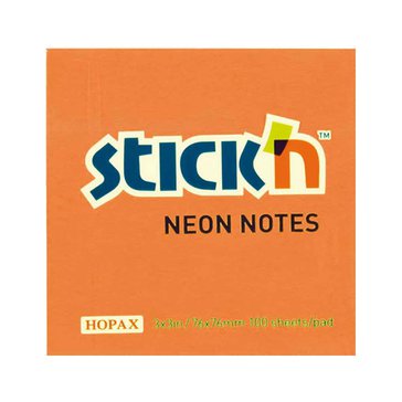 Bloček samolepicí Stick'n Notes, 76 x 76 mm, 100 listů, Oranžový