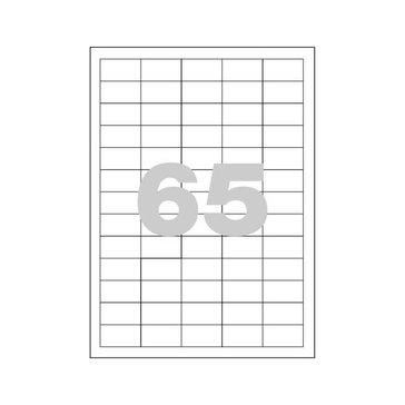 Etikety kancelářské Spoko 38 x 21,2 mm, 100 listů, Bílé