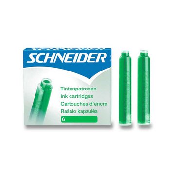 Bombičky inkoustové Schneider 6 ks, Zelené