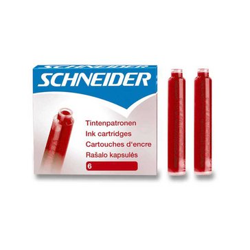 Bombičky inkoustové Schneider 6 ks, Červené