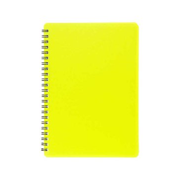 Blok spirálový Plastic Neon A5 linka, 60 listů, Žlutý