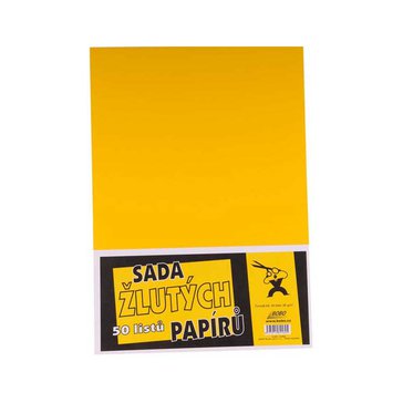 Papír kancelářský A4 80 g, 50 listů, Žlutý