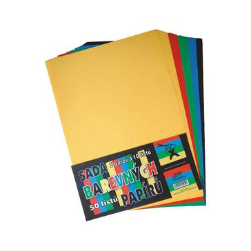 Papír kancelářský A4 80 g, 50 listů, Mix barev