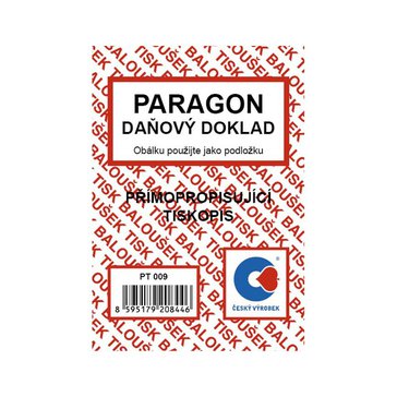 Paragon daňový doklad A7, Propisující