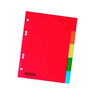 Rozřaďovač PP barevný A5, 5 ks, Mix barev