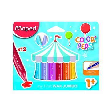 Voskovky trojhranné Maped Color"Peps Wax Jumbo, 12 barev