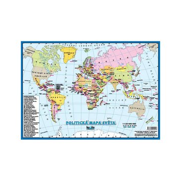 Tabulka naučná A4, Politická mapa světa