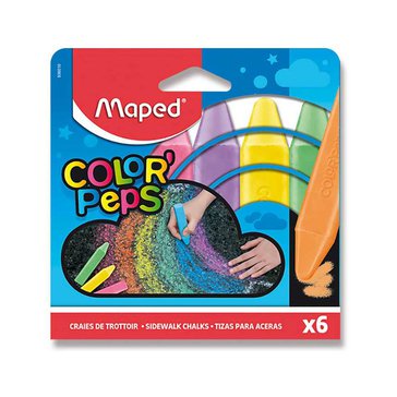 Křídy chodníkové Maped Color Peps, 6 ks
