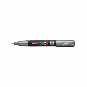 Popisovač akrylový POSCA PC-1M, hrot 0,7 mm, Stříbrný