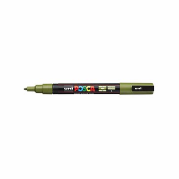 Popisovač akrylový POSCA PC-3M, hrot 0,9 - 1,3 mm, Khaki zelený