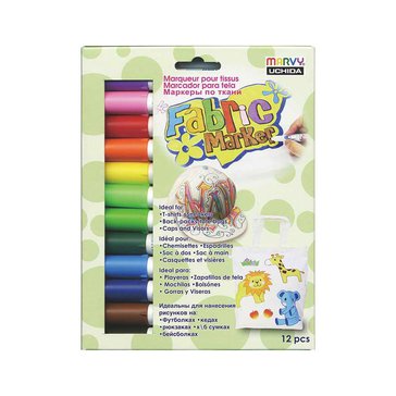 Popisovače na textil Marvy 560, 12 ks