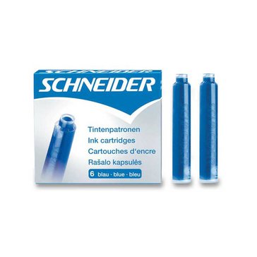 Bombičky inkoustové Schneider 6 ks, Modré