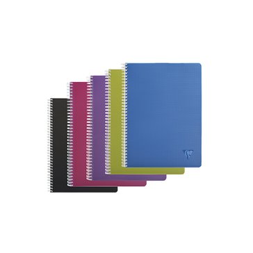 Blok spirálový Clairefontaine Linicolor A4 čtvereček, 90 listů, Mix barev