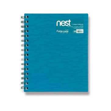 Blok spirálový FolderMate Nest Duo A5 linka, 120 listů, Modrý