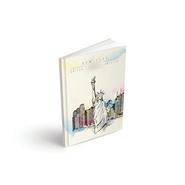 Kniha záznamní A4 linka, 100 listů, New York