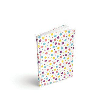 Kniha záznamní A5 čtvereček, 100 listů, Barevné puntíky