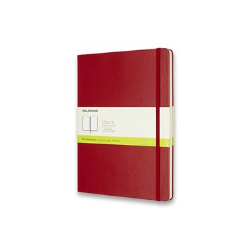 Zápisník Moleskine XL čistý, tvrdé desky, Červený
