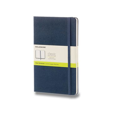 Zápisník Moleskine L čistý, tvrdé desky, Modrý