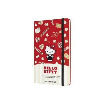 Zápisník Moleskine L linka, Hello Kitty, Červený