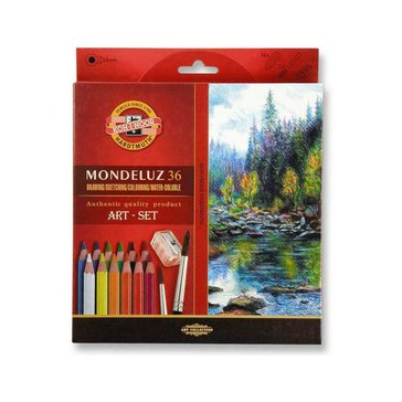 Pastelky akvarelové Mondeluz 3712, 36 ks