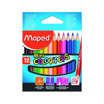 Pastelky trojhranné Maped Color'Peps Mini, 12 barev