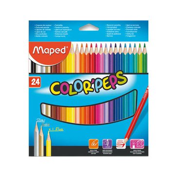 Pastelky trojhranné Maped Color'Peps, 24 barev