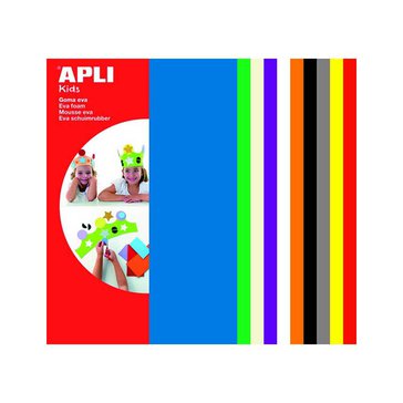 Hmota pěnová APLI A4, 10 listů, Mix barev