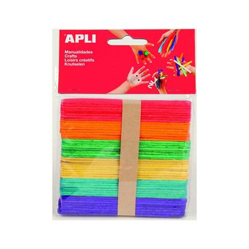 Dřívka nanuková APLI 50 ks, Mix barev