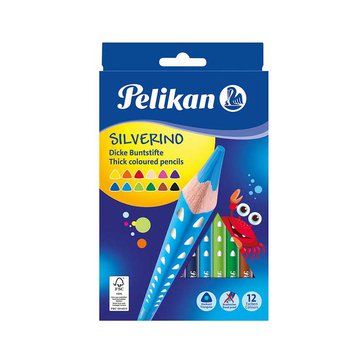 Pastelky trojhranné jumbo Pelikan, 12 ks