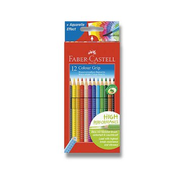 Pastelky trojhranné Faber-Castell Colour Grip 2001, 12 ks