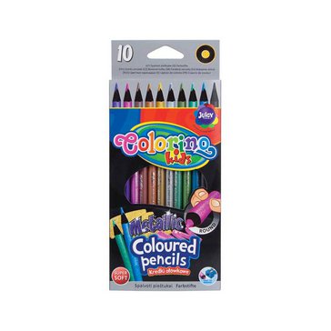 Pastelky kulaté metalické Colorino, 10 ks