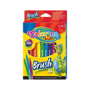 Popisovače štětcové Colorino Brush, 10 ks