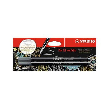 Fix STABILO Pen 68, 2 ks, Stříbrný