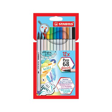 Fixy STABILO Pen 68 Brush, 12 ks