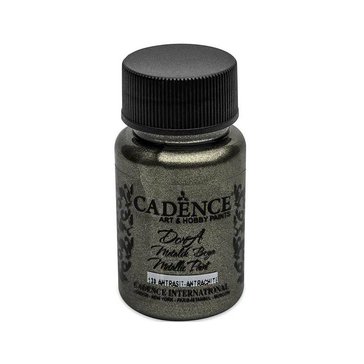 Barva akrylová Cadence Dora Metallic 50 ml, Metalická antracitová