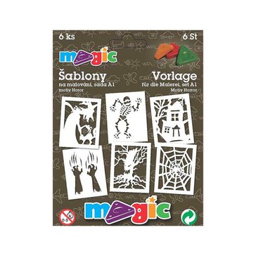 Šablony papírové MAGIC 11 x 14 cm 6 ks, Horor