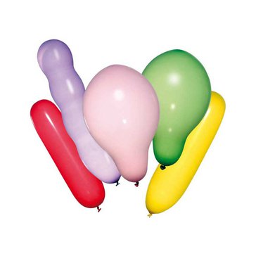 Balónky nafukovací 25 ks, Mix tvarů a barev
