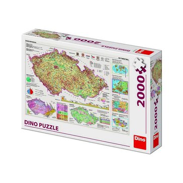 Puzzle DINO 2000 ks, Mapa České Republiky