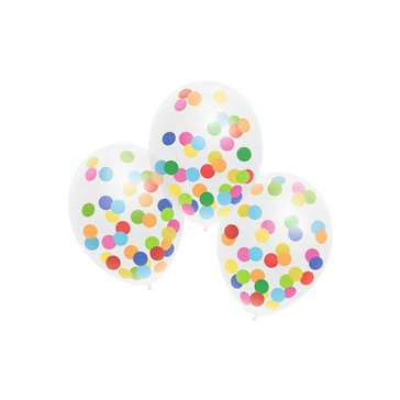 Balónky s barevnými konfetami, 3 ks