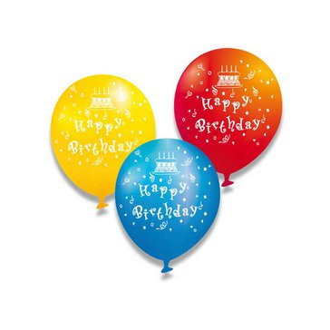 Balónky nafukovací 6 ks, Happy Birthday