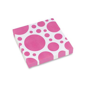 Ubrousky Solid Color Dots 20 ks, Růžové