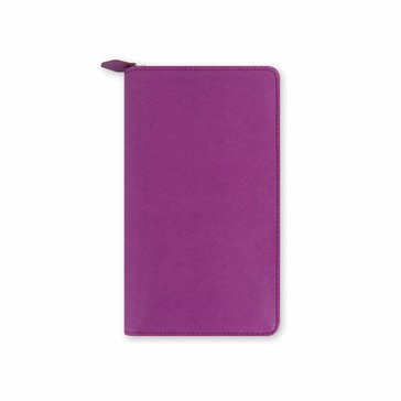 Diář Filofax Saffiano osobní Compact Zip, Malinový
