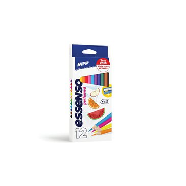 Pastelky trojhranné MFP Essenso voňavé s ořezávátkem, 12 ks