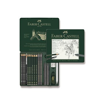 Souprava kreslířská Faber-Castell Pitt Graphite, 19 ks