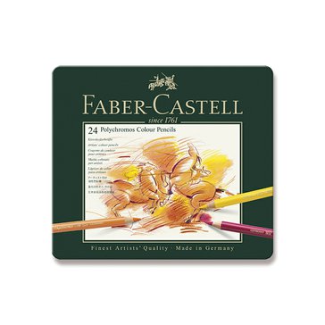 Pastelky umělecké Faber-Castell Polychromos, 24 ks