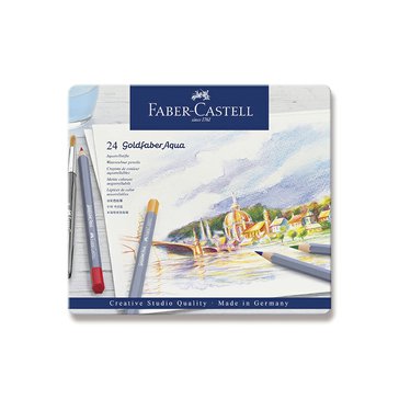 Pastelky umělecké akvarelové Faber-Castell Goldfaber Aqua, 24 ks