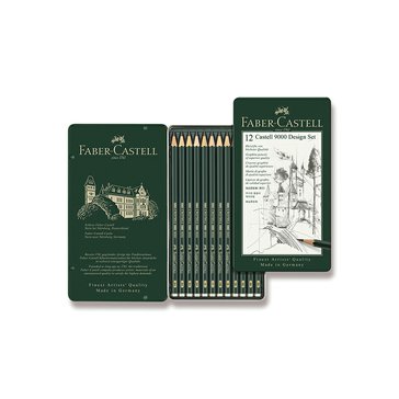 Tužky grafitové Faber-Castell Castell 9000 Design, 12 ks