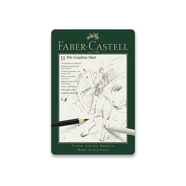 Souprava kreslířská Faber-Castell Pitt Graphite Matt, 11 ks